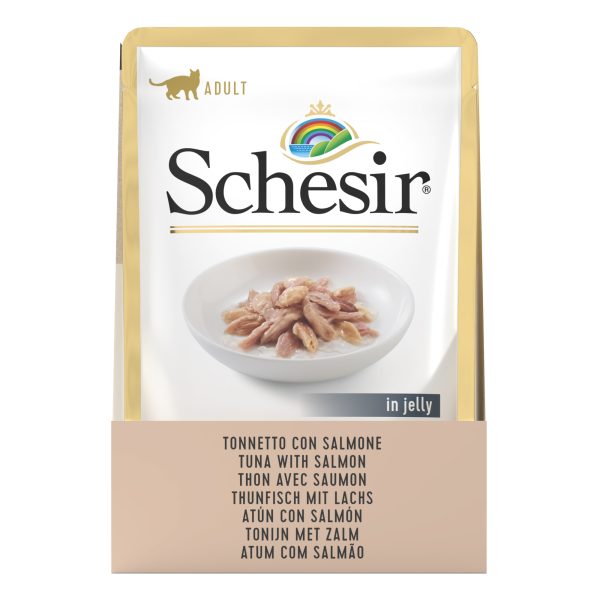 Schesir Tuna with Salmon Pouch Wet Cat Food, 85g - Image 3