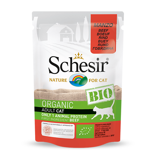 Schesir Organic Beef Wet Cat Food 85g Smart Pet Kuwait