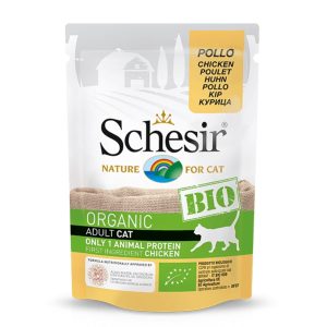 Schesir Organic Chicken Wet Cat Food, 85g