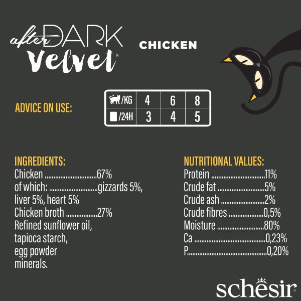 Schesir After Dark Velvet Mousse Chicken Wet Cat Food, 80g - Image 2