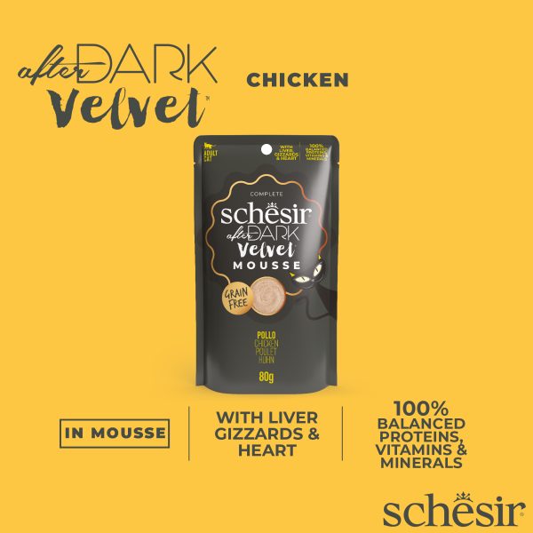 Schesir After Dark Velvet Mousse Chicken Wet Cat Food, 80g - Image 4