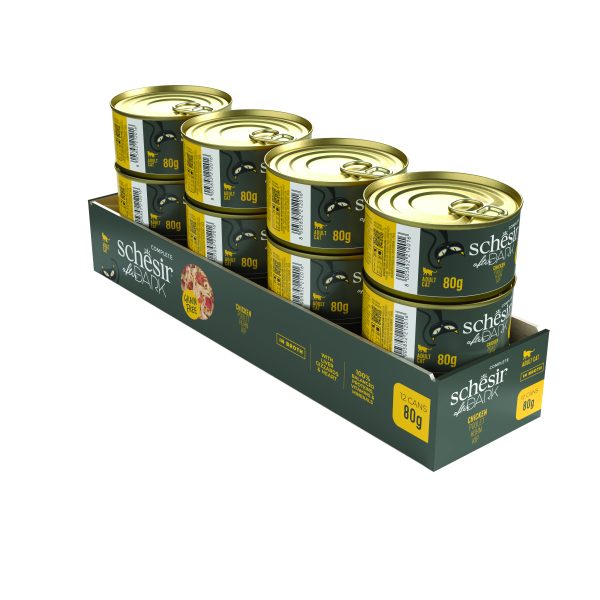Schesir After Dark Chicken in Broth Wet Cat Food, 80g - Image 6
