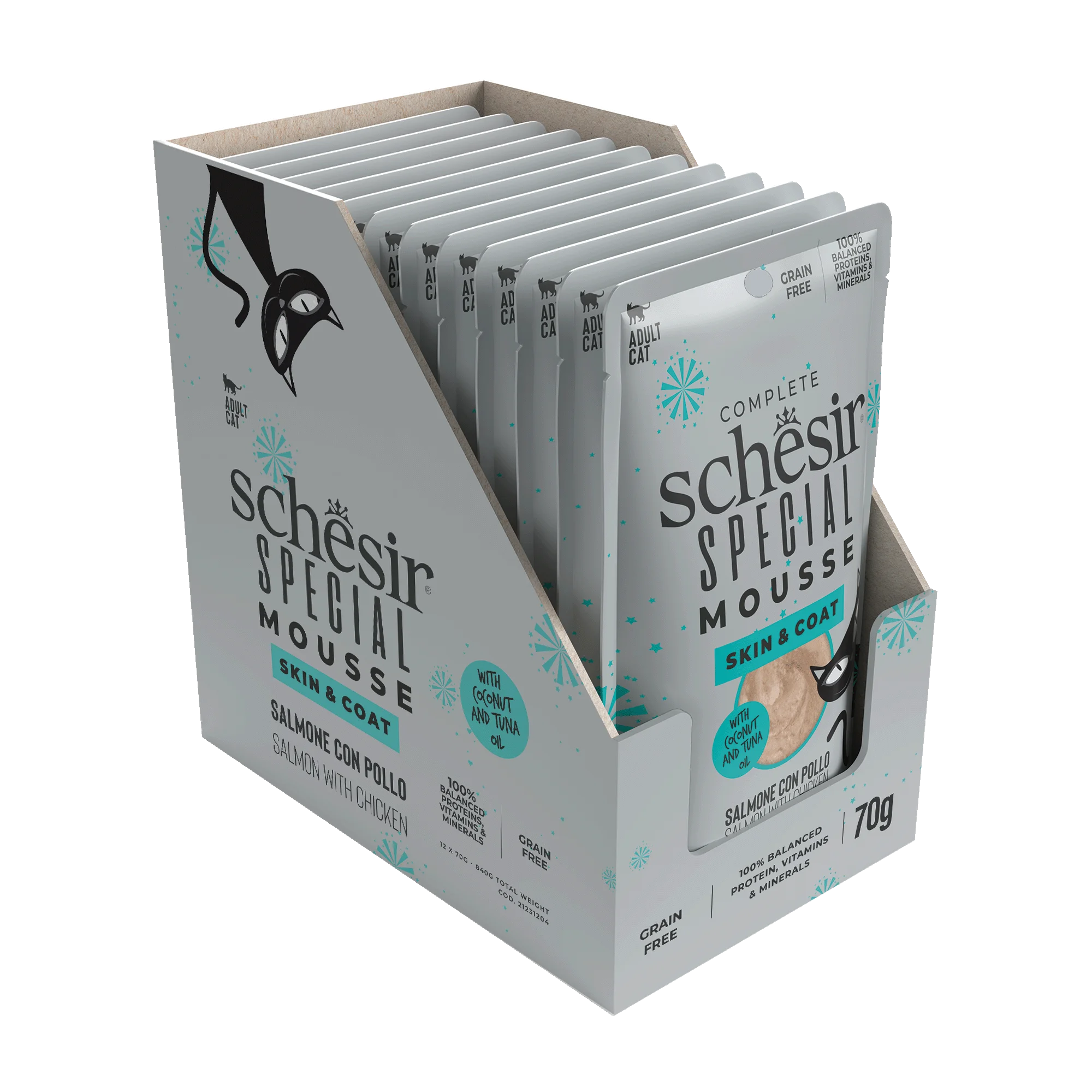 Schesir Special! Skin & Coat Wet Cat Food, 70g - Image 6