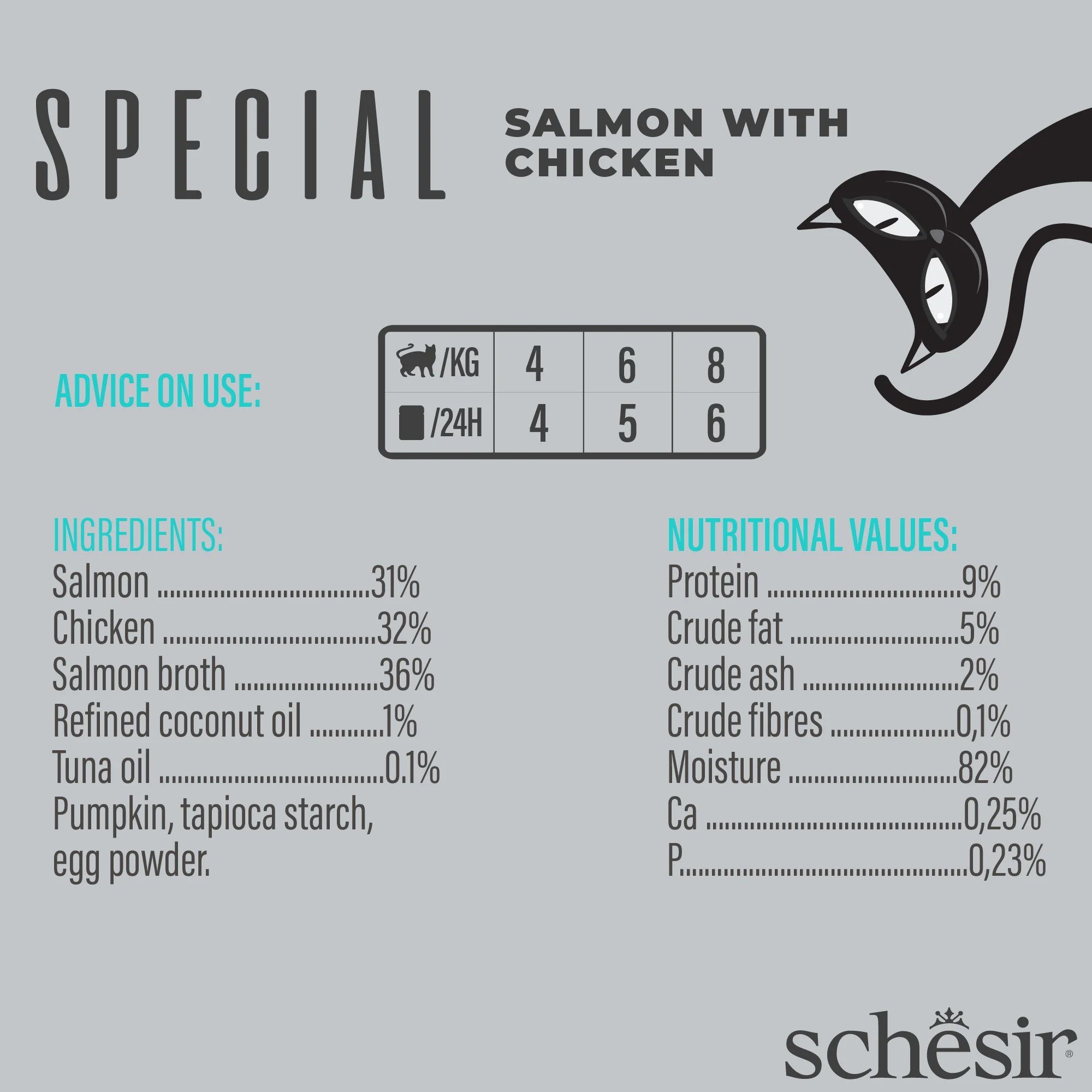 Schesir Special! Skin & Coat Wet Cat Food, 70g - Image 3