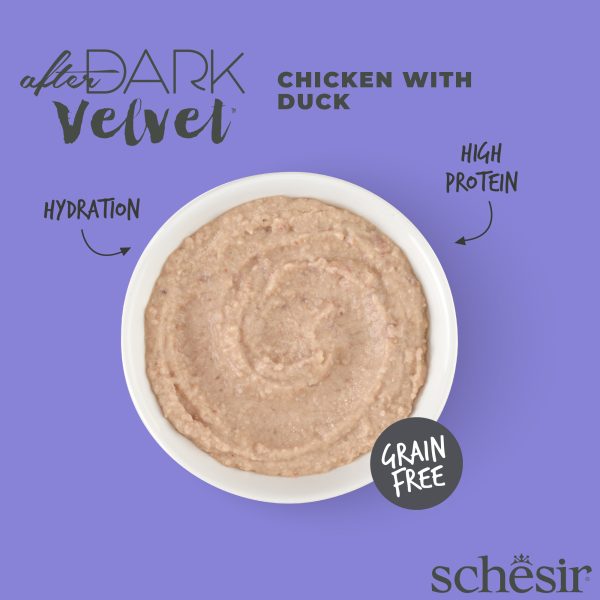 Schesir After Dark Velvet Mousse Chicken & Duck Wet Cat Food, 80g - Image 3