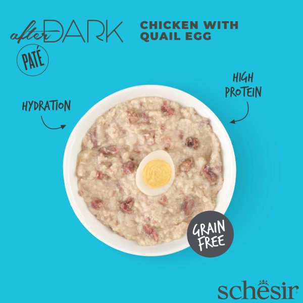 Schesir After Dark Pate Chicken & Quail Egg in Broth Cat Wet Food, 80g - Image 2