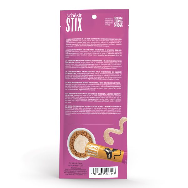 Schesir Stix! Chicken Mousse Cat Treat, 6 Pieces - Image 6