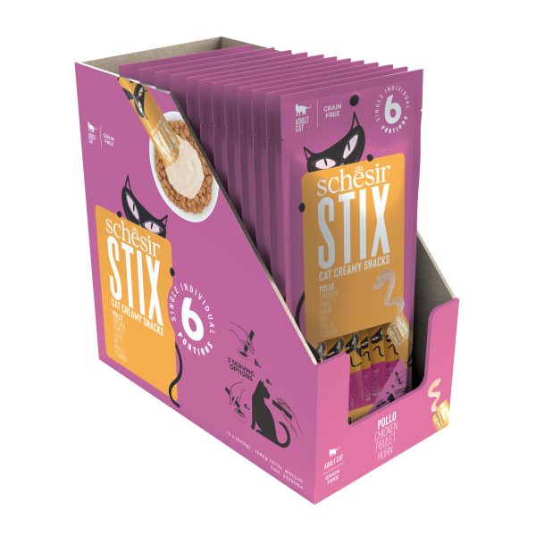 Schesir Stix! Chicken Mousse Cat Treat, 6 Pieces - Image 5