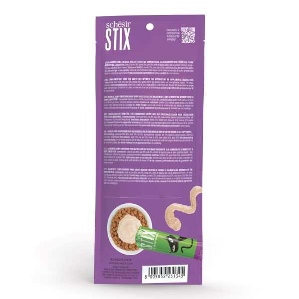 Schesir Stix! Duck Mousse Cat Treat, 6 Pieces - Image 6