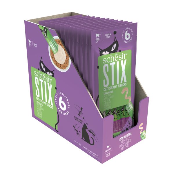 Schesir Stix! Duck Mousse Cat Treat, 6 Pieces - Image 5