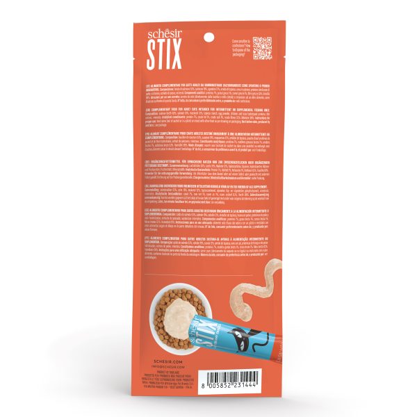 Schesir Stix! Salmon Mousse Cat Treat, 6 Pieces - Image 6
