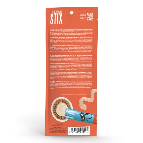 Schesir Stix! Salmon Mousse Cat Treat, 6 Pieces - Image 6