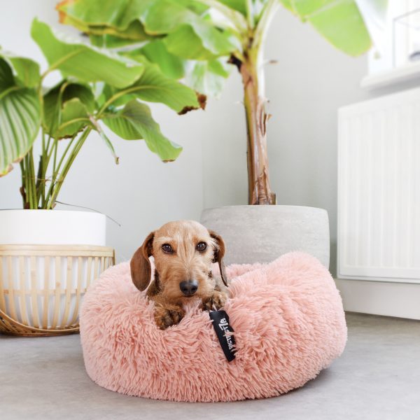 District 70 FUZZ Fluffy Donut Bed, Pink - Image 4