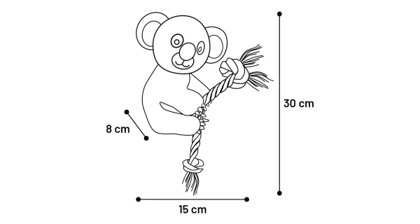 Flamingo Hangta Koala Dog Toy, 30cm - Image 3