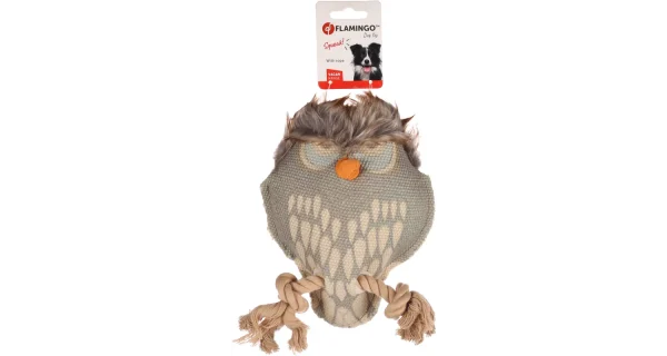 Flamingo Vacan Owl Dog Toy - Image 3