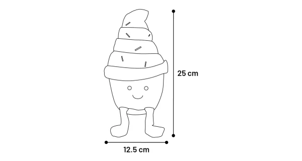 Flamingo Leka Soft Ice Cream Grey Dog Toy - Image 4