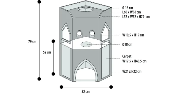 Flamingo Bronko Castle Cat Tree - Image 3