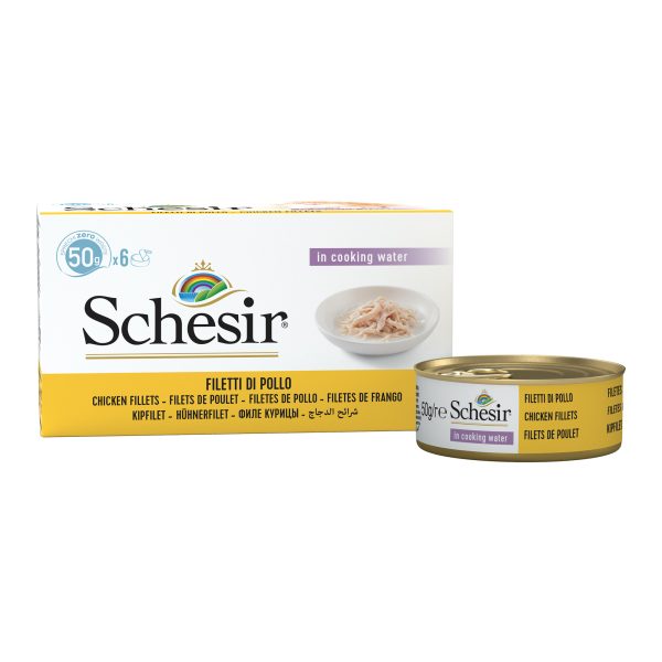Schesir Multipack Chicken in Cooking Water Wet Cat Food, 50g (Pack of 6) - Image 4