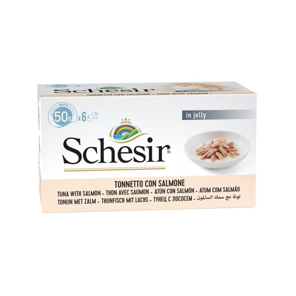 Schesir Multipack Tuna with Salmon Wet Cat Food, 50g (Pack of 6)