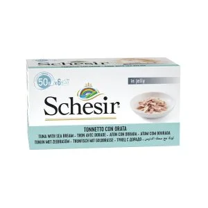 Schesir Multipack Tuna with Sea Bream Wet Cat Food, 50g (Pack of 6)