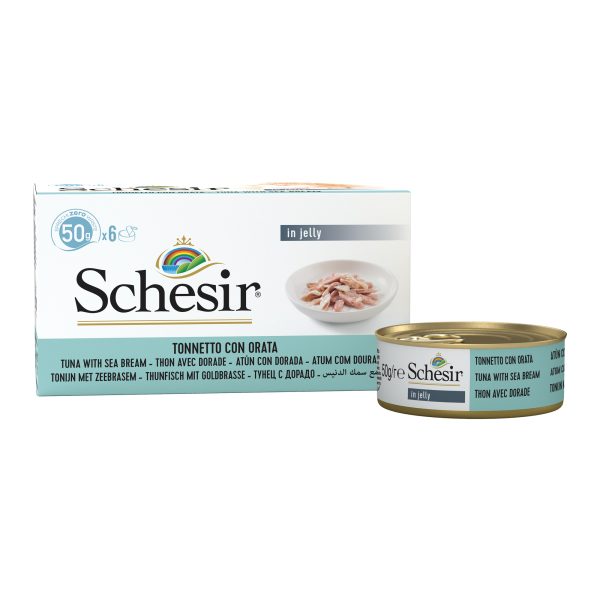 Schesir Multipack Tuna with Sea Bream Wet Cat Food, 50g (Pack of 6) - Image 3