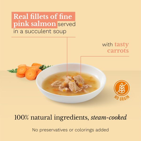 Schesir Soup Wild Pink Salmon & Carrots Wet Cat Food, 85g - Image 2