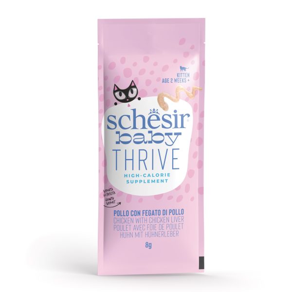 Schesir Baby Thrive Chicken & Chicken Liver Baby Cat Food, Pack of 20 Sachet - Image 6