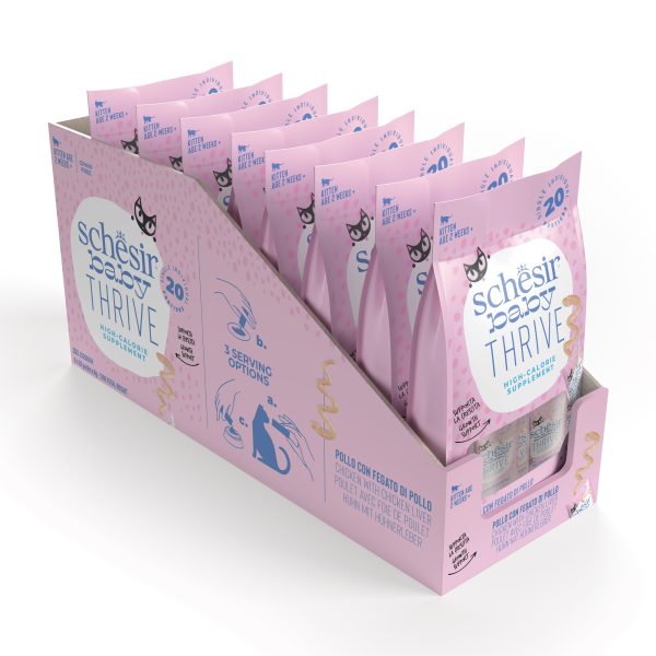 Schesir Baby Thrive Chicken & Chicken Liver Baby Cat Food, Pack of 20 Sachet - Image 5