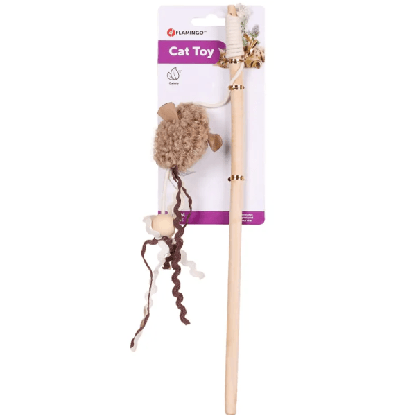 Flamingo Suava Dangler Mouse Cat Toy, Brown - Image 2