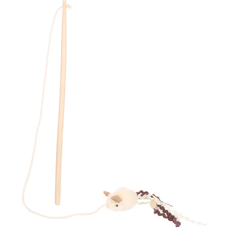 Flamingo Suava Dangler Mouse Cat Toy, Cream