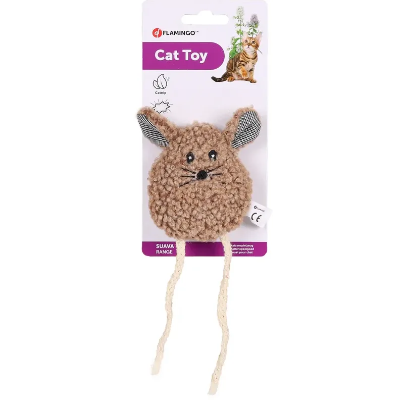 Flamingo Suava Mouse Cat Toy, Brown - Image 2
