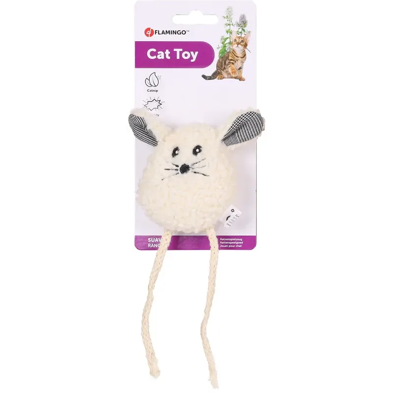 Flamingo Suava Mouse Cat Toy, Cream - Image 2