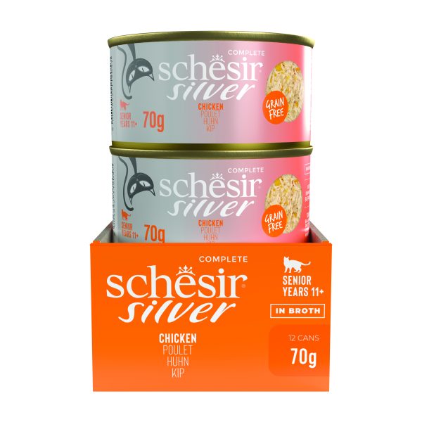Schesir Silver Chicken For Senior Cats Wet Cat Food, 70g - Image 7