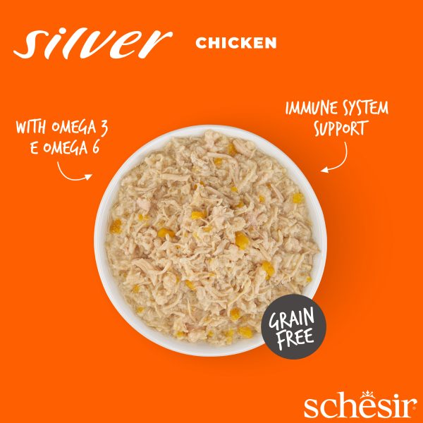 Schesir Silver Chicken For Senior Cats Wet Cat Food, 70g - Image 2