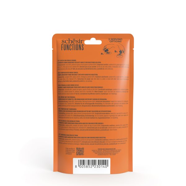 Schesir Functions Pumpkin with Wheat Grass Digestive Food Topper, 40g - Image 6