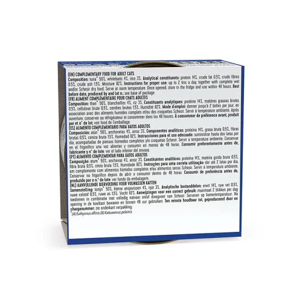 Schesir Tuna with Whitebait in Cooking Water Wet Cat Food, 85g - Image 3