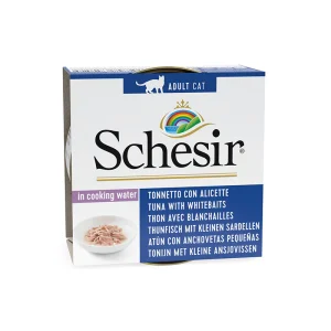Schesir Tuna with Whitebait in Cooking Water Wet Cat Food, 85g