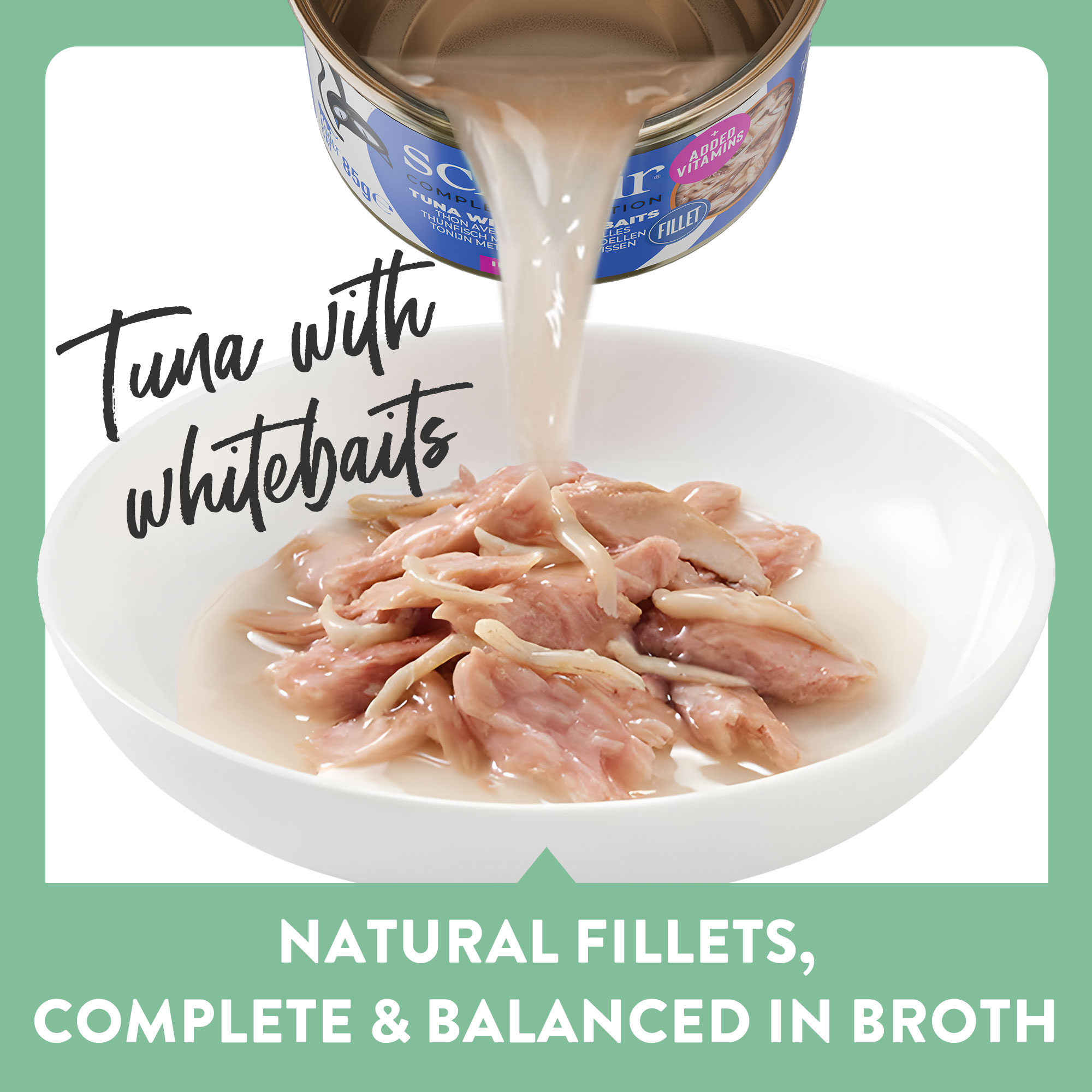 Schesir Complete Nutrition Tuna with Whitebait in Cooking Water Wet Cat Food, 85g - Image 2