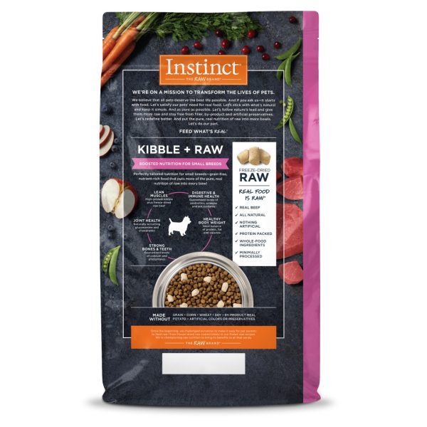 Instinct Raw Boost Real Beef Small Breed Dry Dog Food, 1.8kg - Image 6