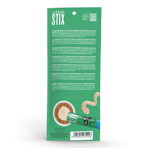 Schesir Stix! Tuna Mousse Cat Treat, 6 Pieces - Image 5