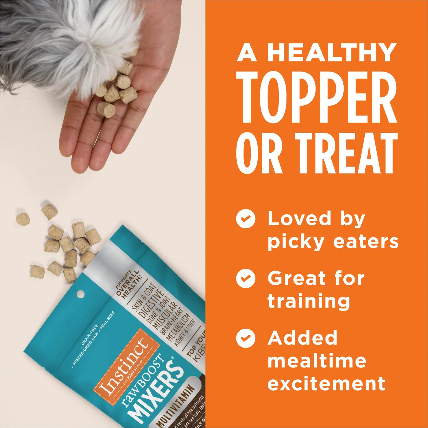 Instinct Raw Boost Mixers Multivitamin Freeze-Dried Raw Dog Food Topper, 0.75g - Image 5