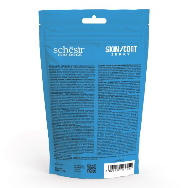 Schesir Snacks, Skin & Coat Wild Salmon Jerky Dog Treat, 115g - Image 5
