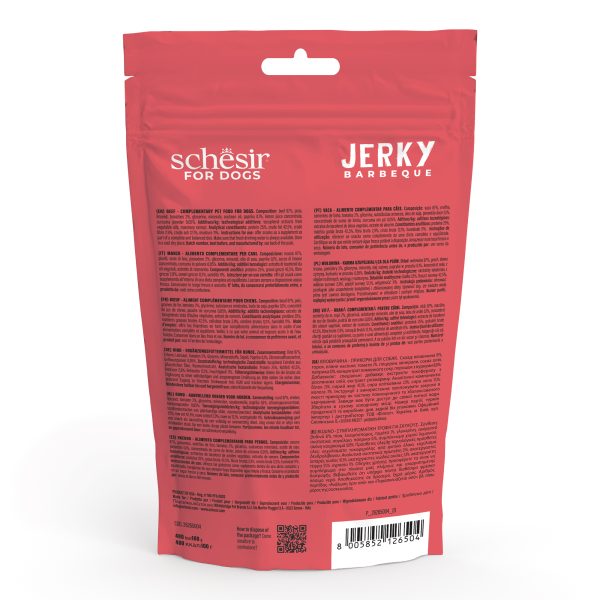 Schesir Snacks, Beef Jerky Barbecue Dog Treats, 145g - Image 5