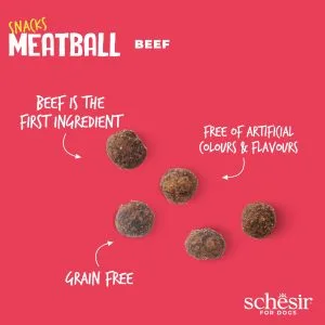 Alternative view of Schesir Snacks, Beef Meatballs BAKED Dog Treats, 225g