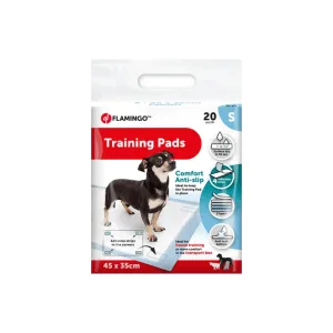 Flamingo Puppy Comfort Training Pads with Anti-Slip Adhesive Strips, Small (45 x 35cm) 20Pcs