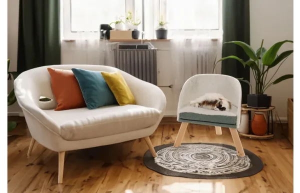 Flamingo Scandi Cat Sofa - Image 4