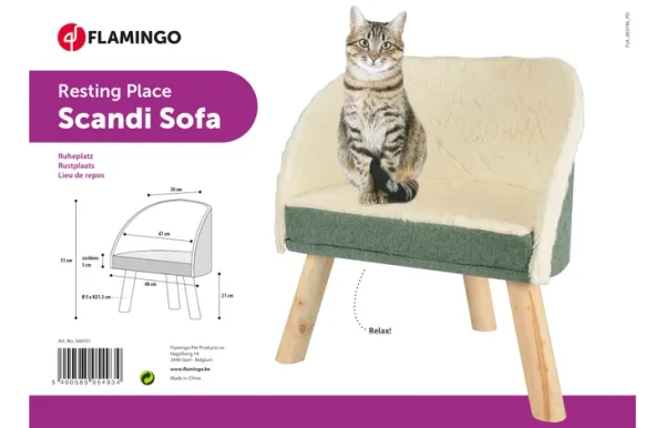 Flamingo Scandi Cat Sofa - Image 2