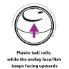 Flamingo Wobbler Flashing Ball Cat Toy, Yellow - Image 4