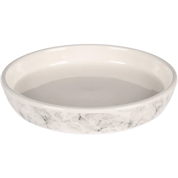 Flamingo Marmi Ceramic Cat Bowl, Gray