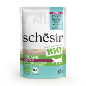 Schesir Organic Chicken Wet Kitten Food, 85g